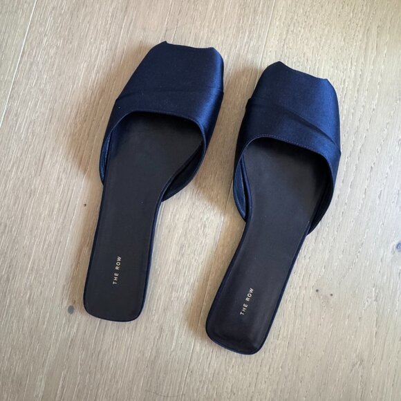The Row Milla Flats in Navy Satin - EU 38 (equivalent to US 7.5) - Picture 4 of 6